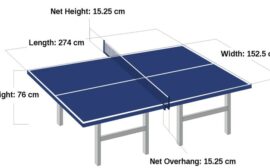 Độ cao lưới bóng bàn tiêu chuẩn là 15,25 cm tính từ mặt bàn đến đỉnh lưới, áp dụng cho tập luyện và thi đấu. 