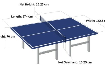 Độ cao lưới bóng bàn tiêu chuẩn là 15,25 cm tính từ mặt bàn đến đỉnh lưới, áp dụng cho tập luyện và thi đấu. 
