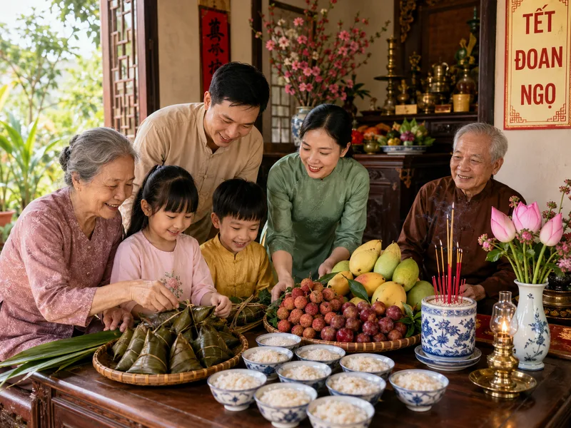 Tết Đoan Ngọ được gìn giữ vì gắn với ký ức gia đình, ẩm thực và văn hóa dân gian