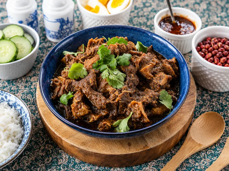 Rendang là món thịt nổi tiếng của Indonesia, nằm trong danh sách top món ăn ngon nhất thế giới không thể thiếu