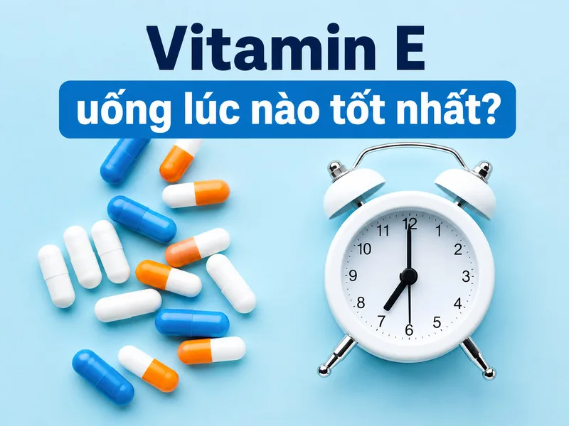Uống vitamin E trong hoặc sau bữa ăn có chất béo giúp tạo điều kiện hấp thu phù hợp hơn.
