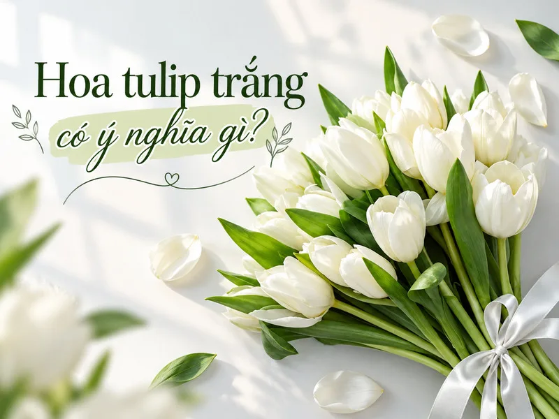Hoa tulip trắng tượng trưng cho sự tinh khiết và tình cảm chân thành